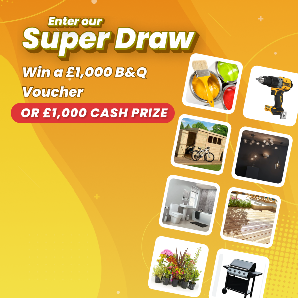 Enillwch Gerdyn Anrheg B&Q gwerth £1,000!