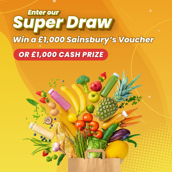 Enillwch Gerdyn eRhodd Sainsbury's gwerth £1,000, neu £1,000 mewn arian parod